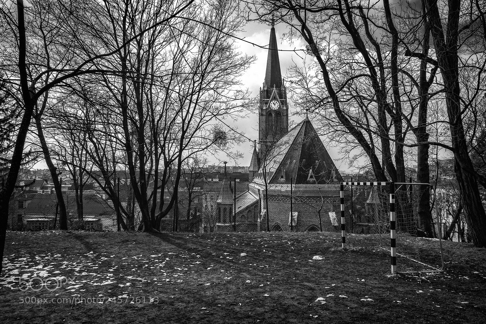 Sony a7 sample photo. Playground behind the church photography