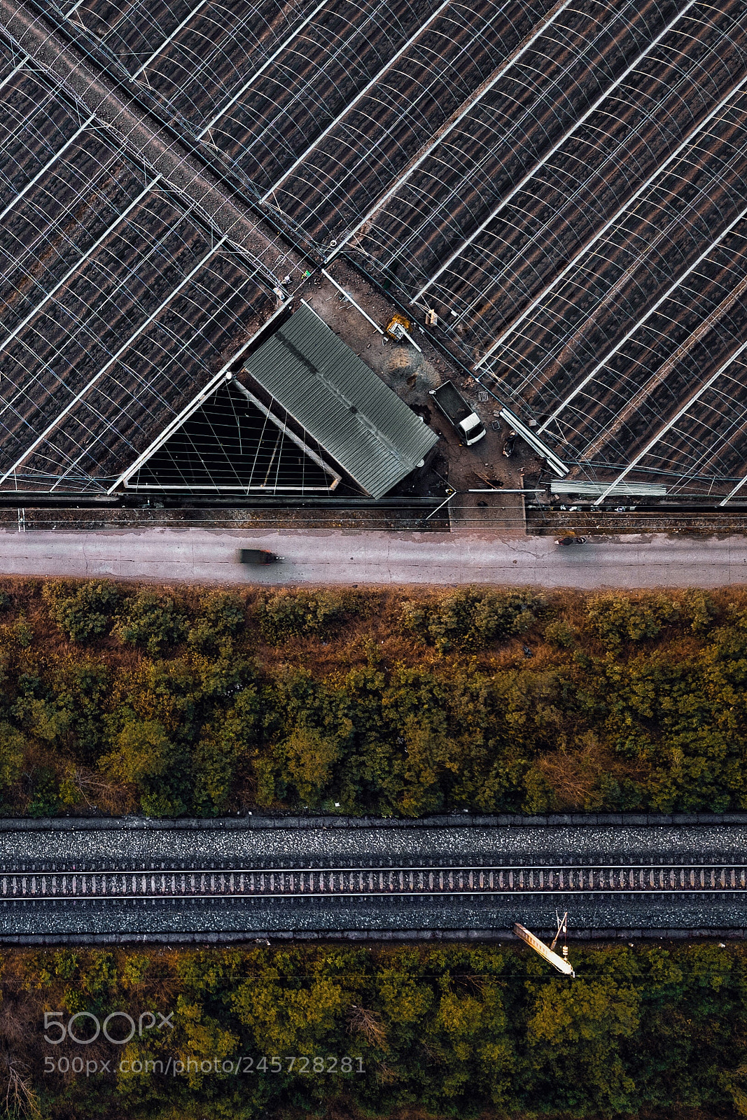 DJI FC220 sample photo. Railway and geometry photography
