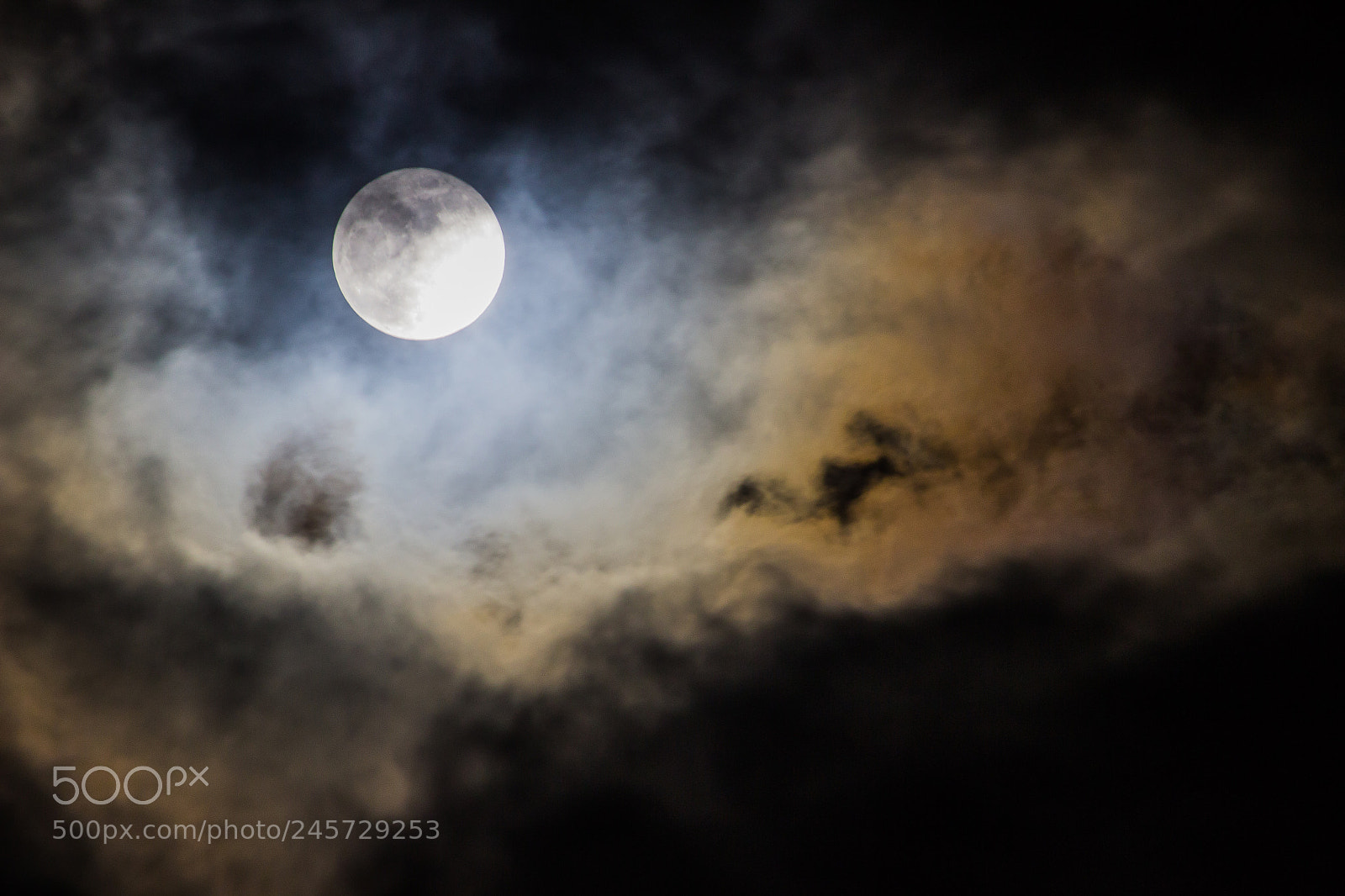 Canon EOS 600D (Rebel EOS T3i / EOS Kiss X5) sample photo. Colorful supermoon photography