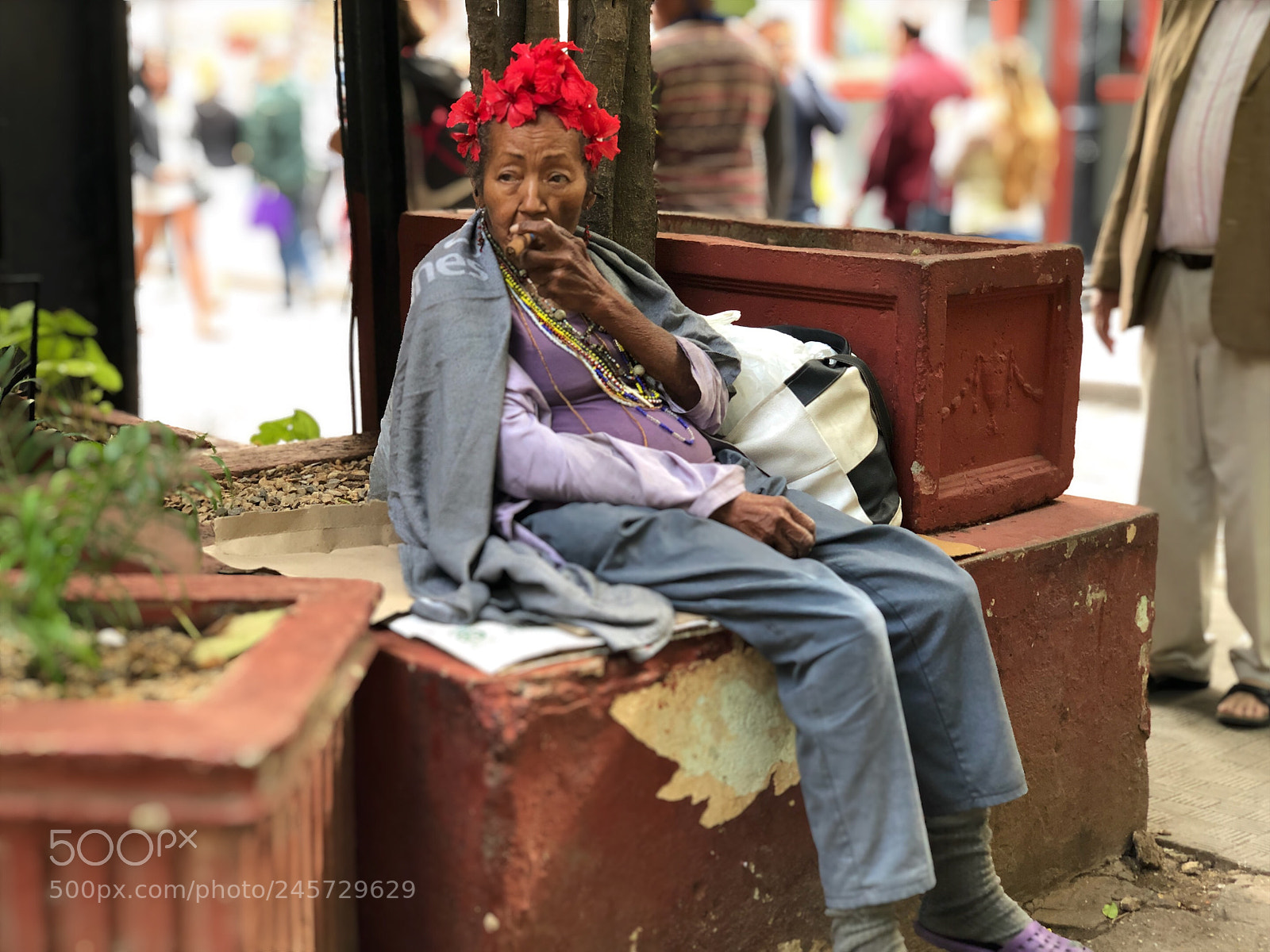 Apple iPhone X sample photo. Flower lady photography