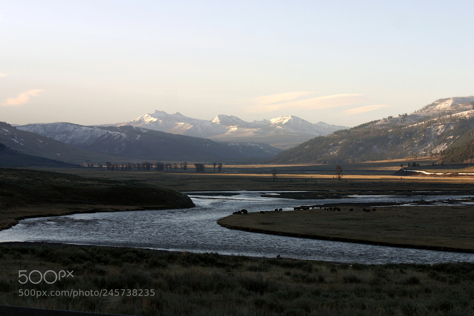 Canon EOS 300D (EOS Digital Rebel / EOS Kiss Digital) sample photo. Lamar valley sunrise, yellowstone photography