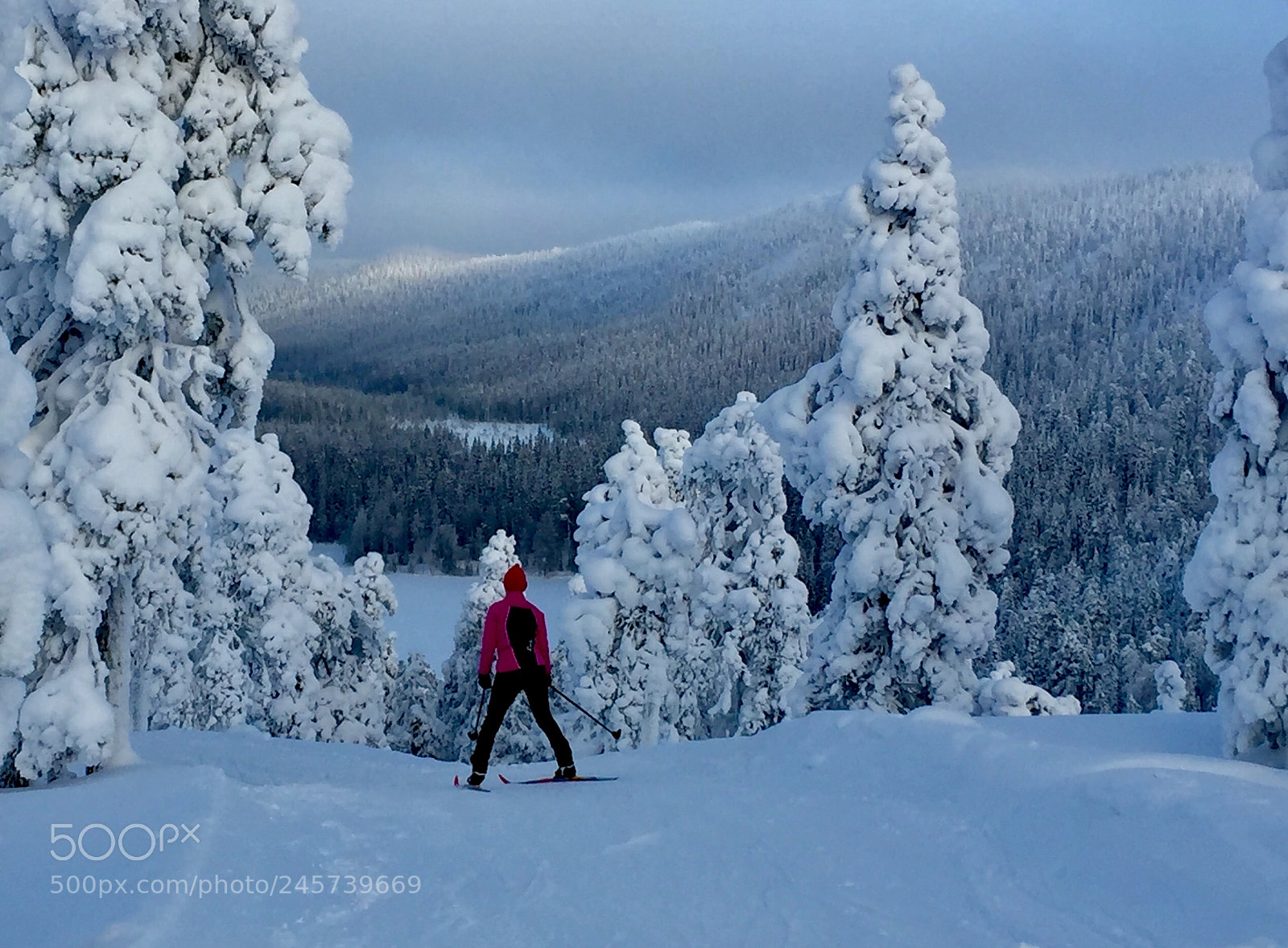 Apple iPhone 6 sample photo. Skiing in ruka,finland photography