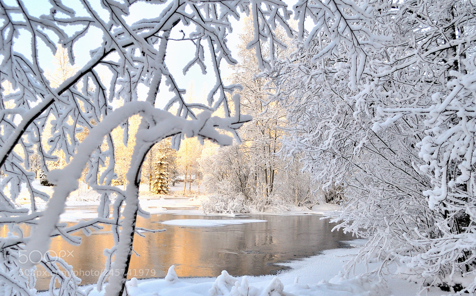 Nikon D5000 sample photo. Winter river photography