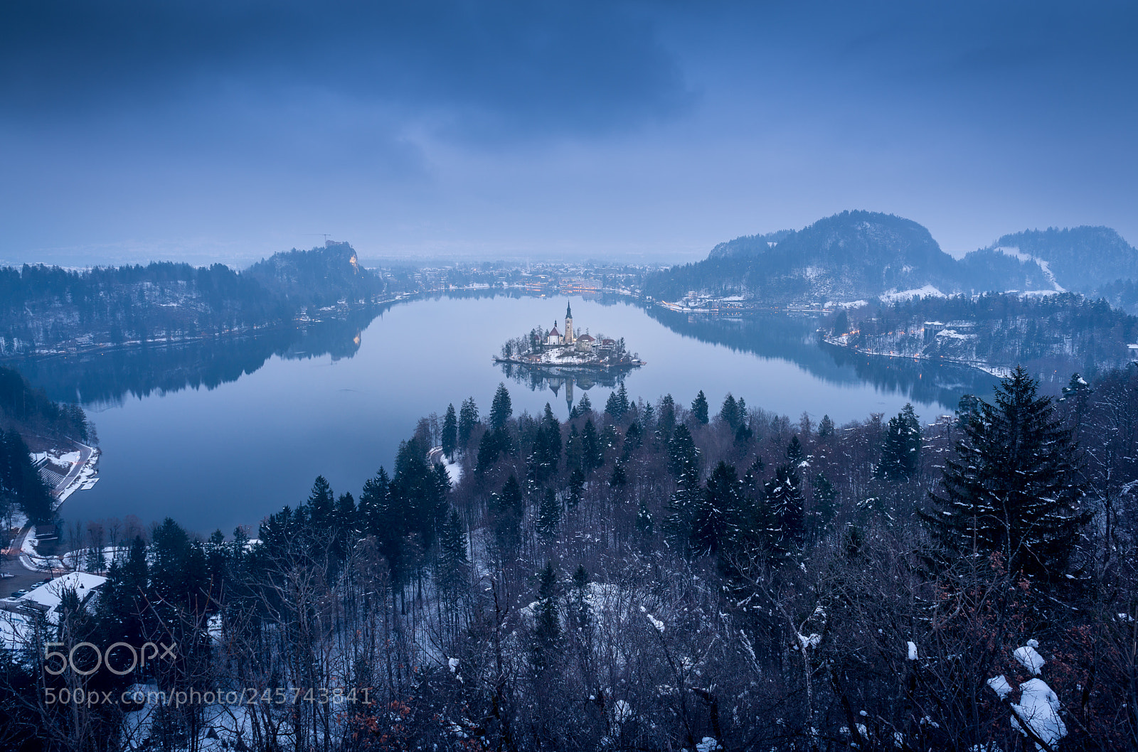 Nikon D800 sample photo. Cloudy morning at bled photography