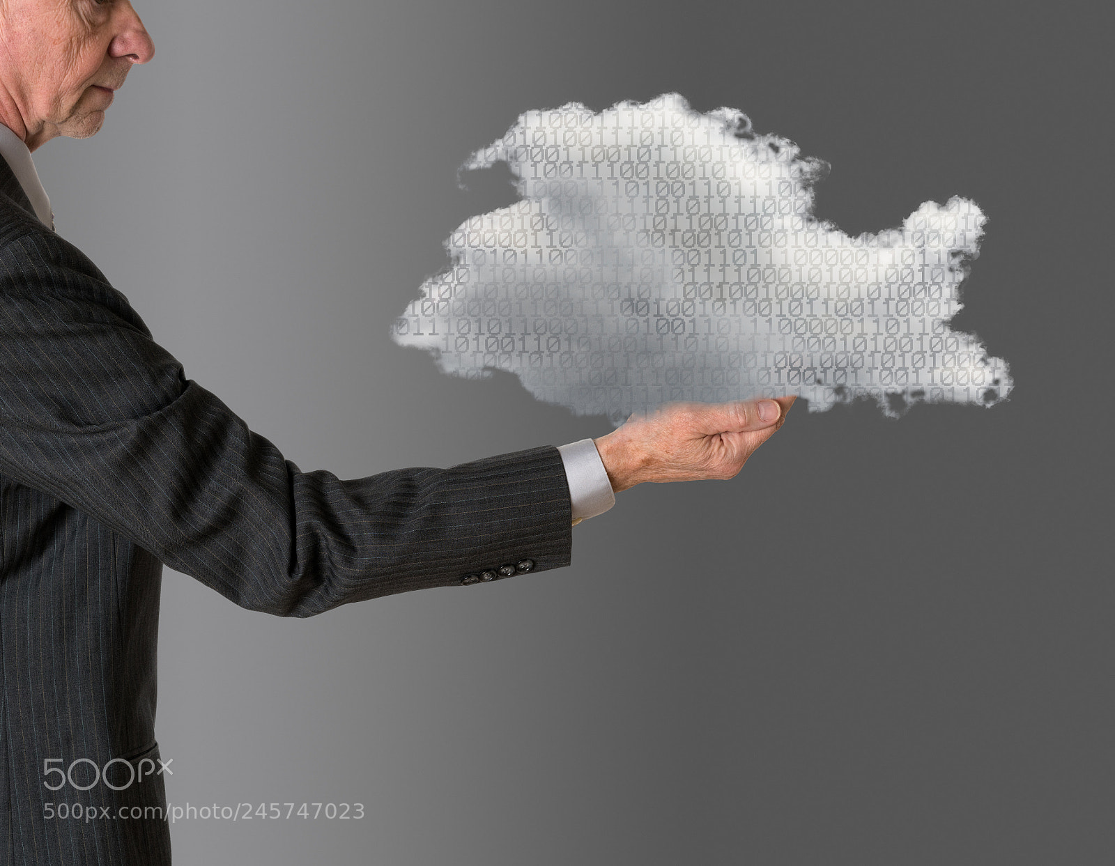 Sony a7R II sample photo. Senior manager holding cloud photography