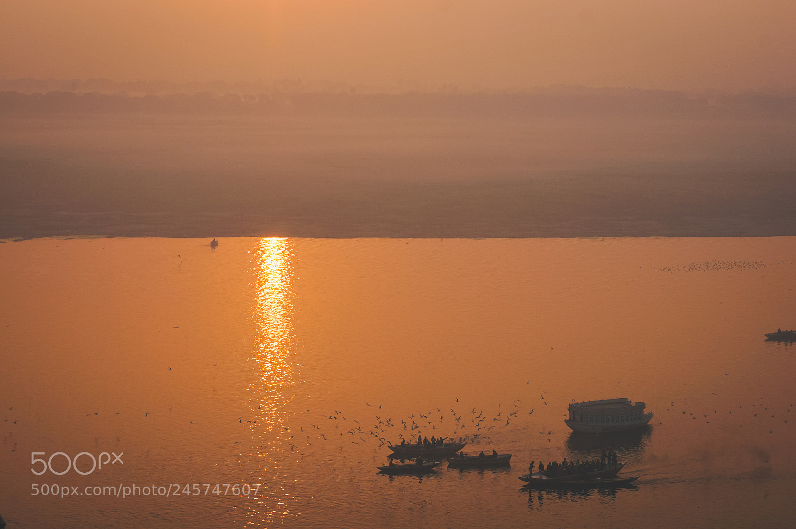 Sony Alpha NEX-5N sample photo. Sunrise above ganges river photography