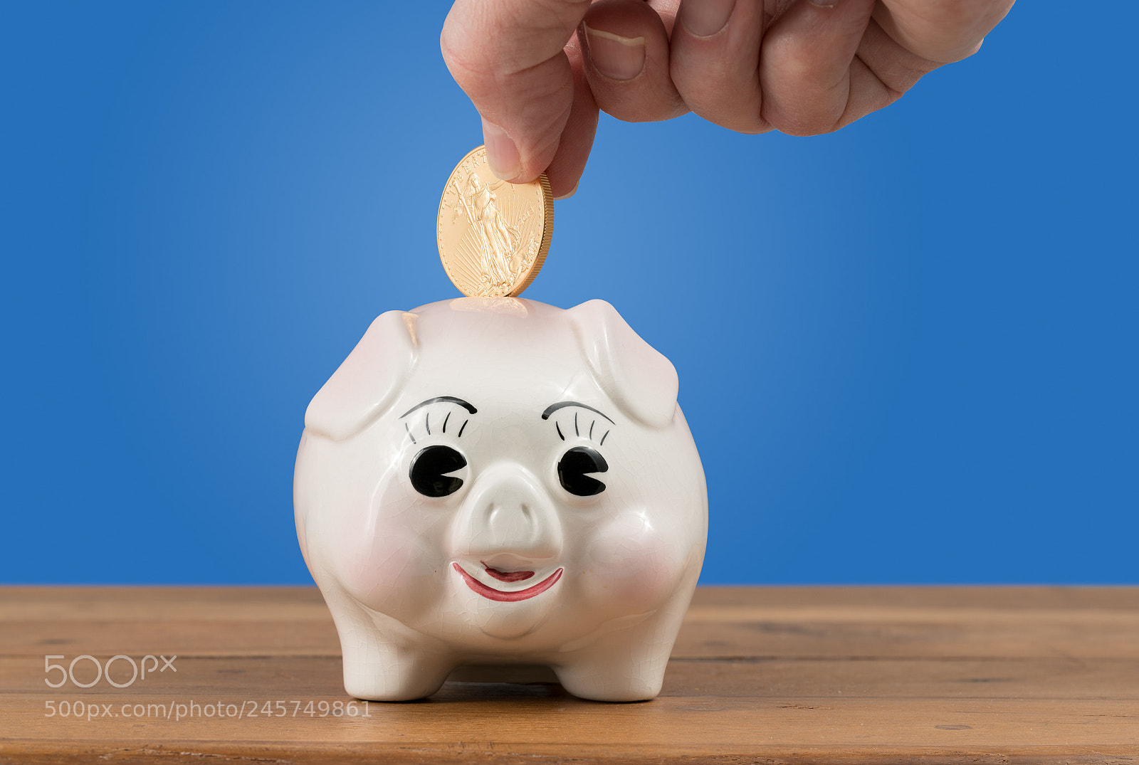 Sony a7R II sample photo. Gold coin being inserted photography