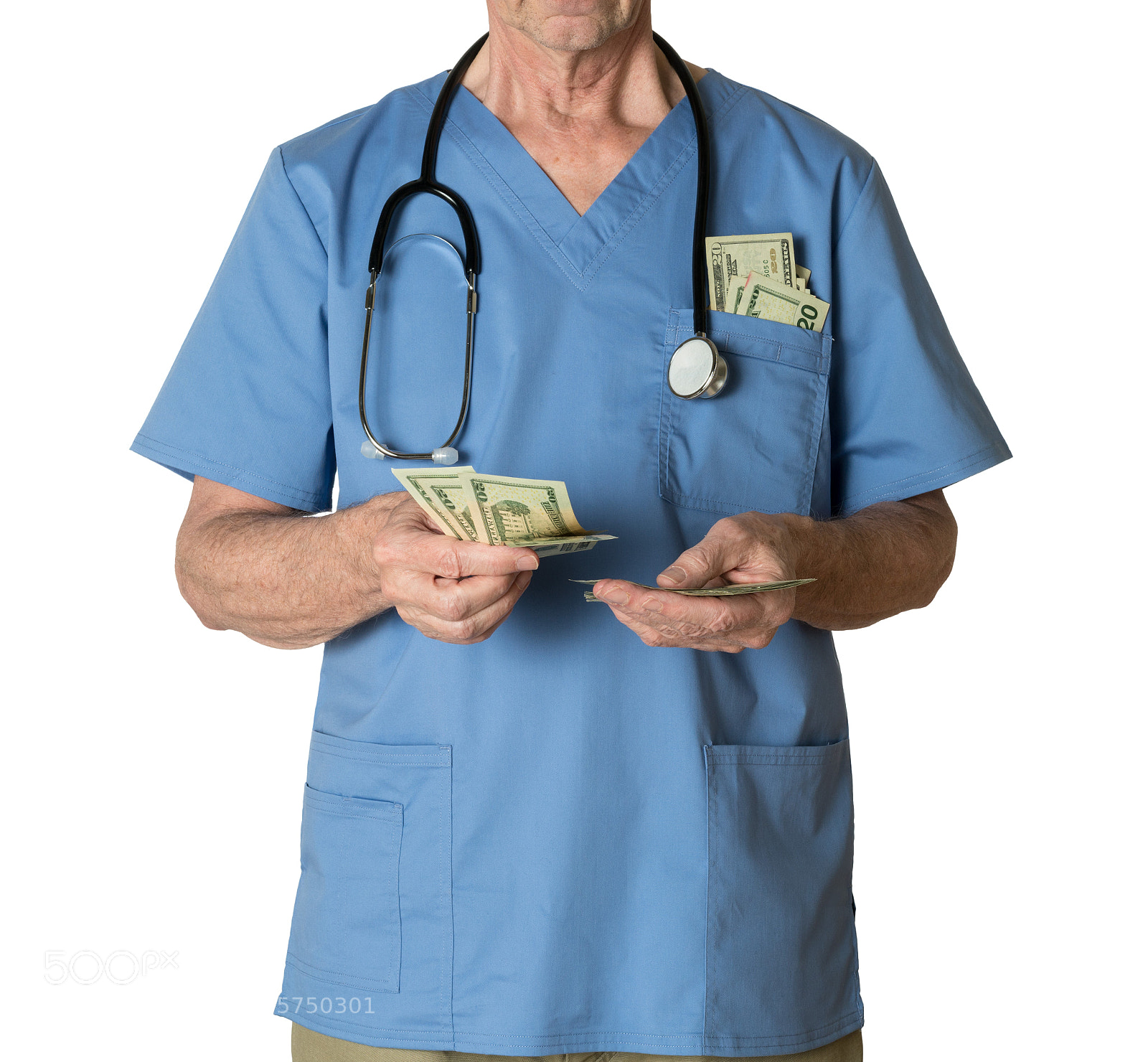 Sony a7R II sample photo. Senior doctor in scrubs photography