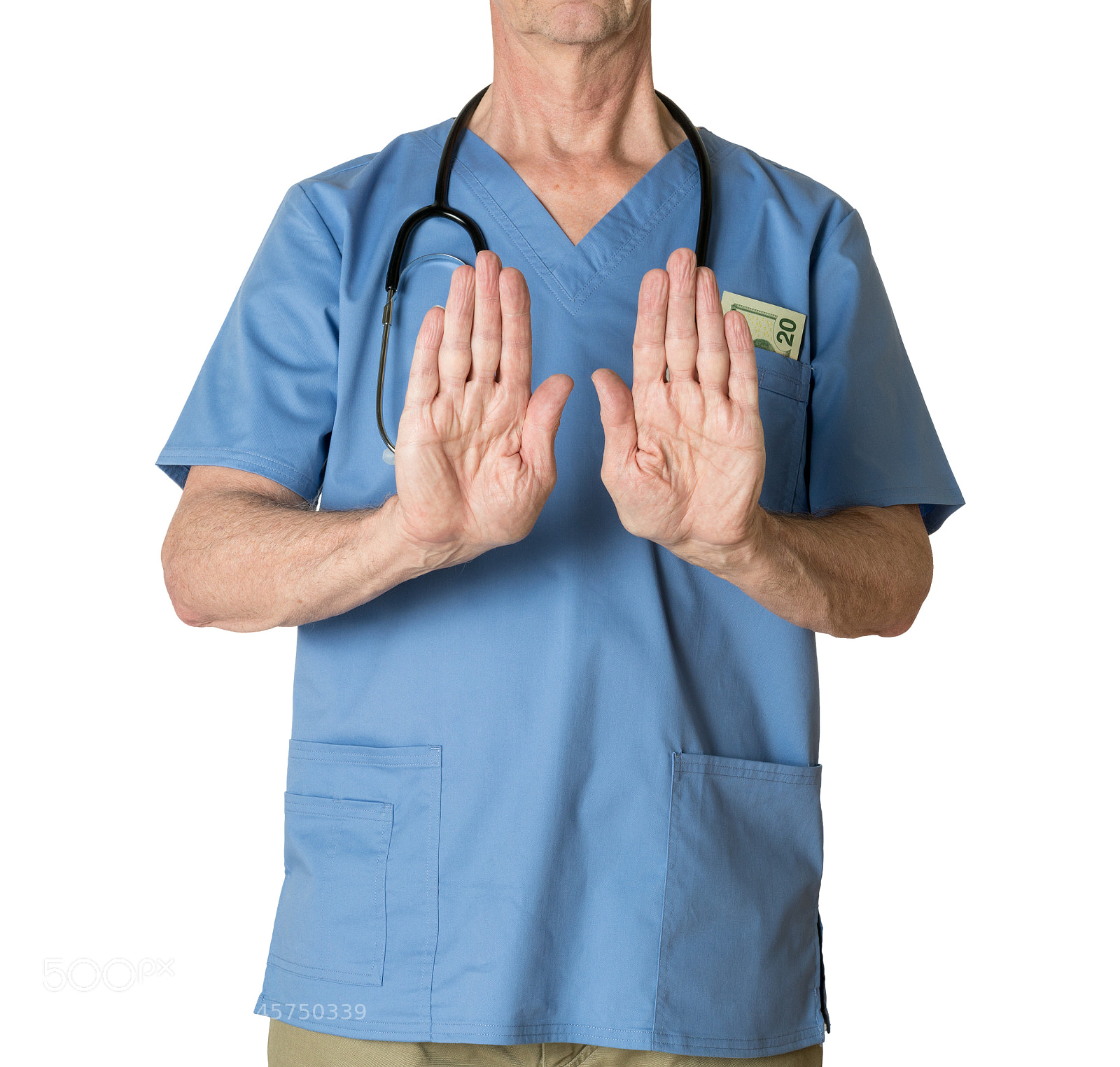 Sony a7R II sample photo. Senior doctor in scrubs photography