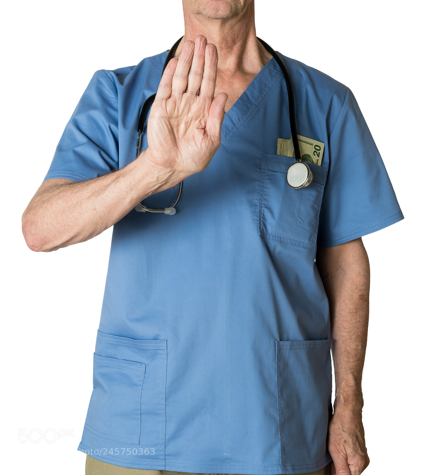 Sony a7R II sample photo. Senior doctor in scrubs photography