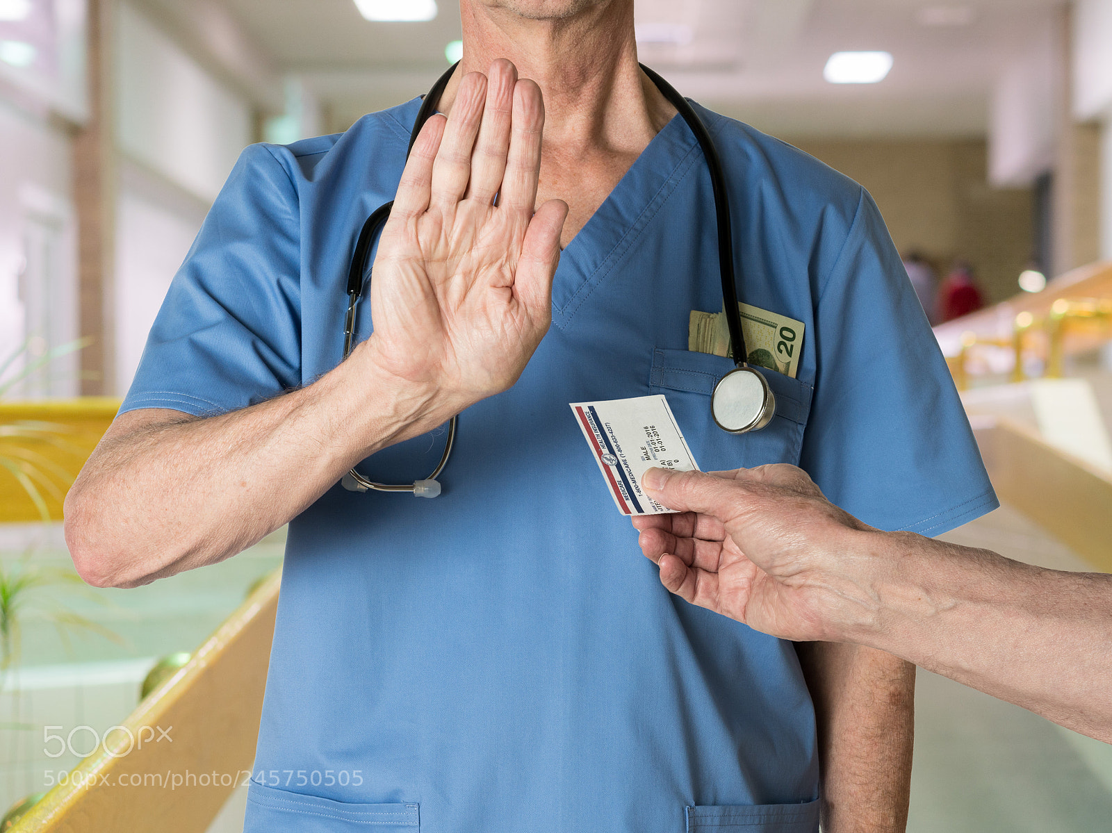 Sony a7R II sample photo. Senior doctor in scrubs photography