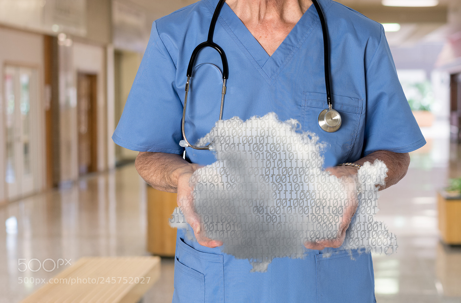 Sony a7R II sample photo. Senior doctor in scrubs photography