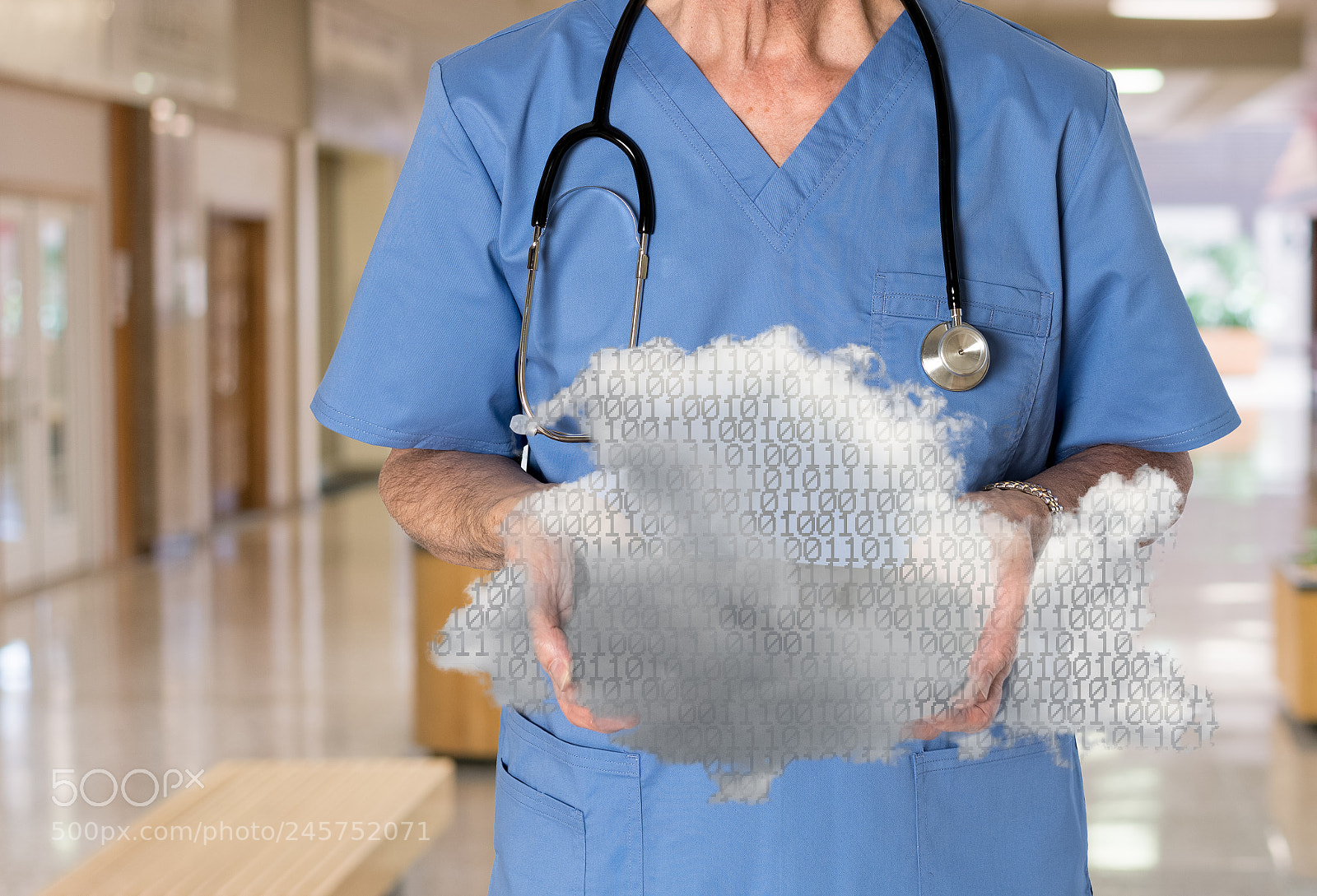 Sony a7R II sample photo. Senior doctor in scrubs photography