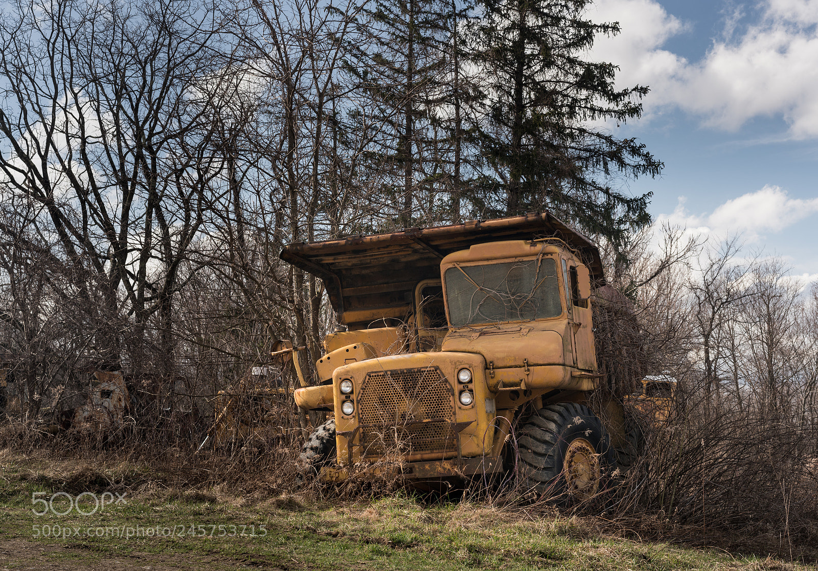 Sony a7R II sample photo. Abandoned heavy construction truck photography