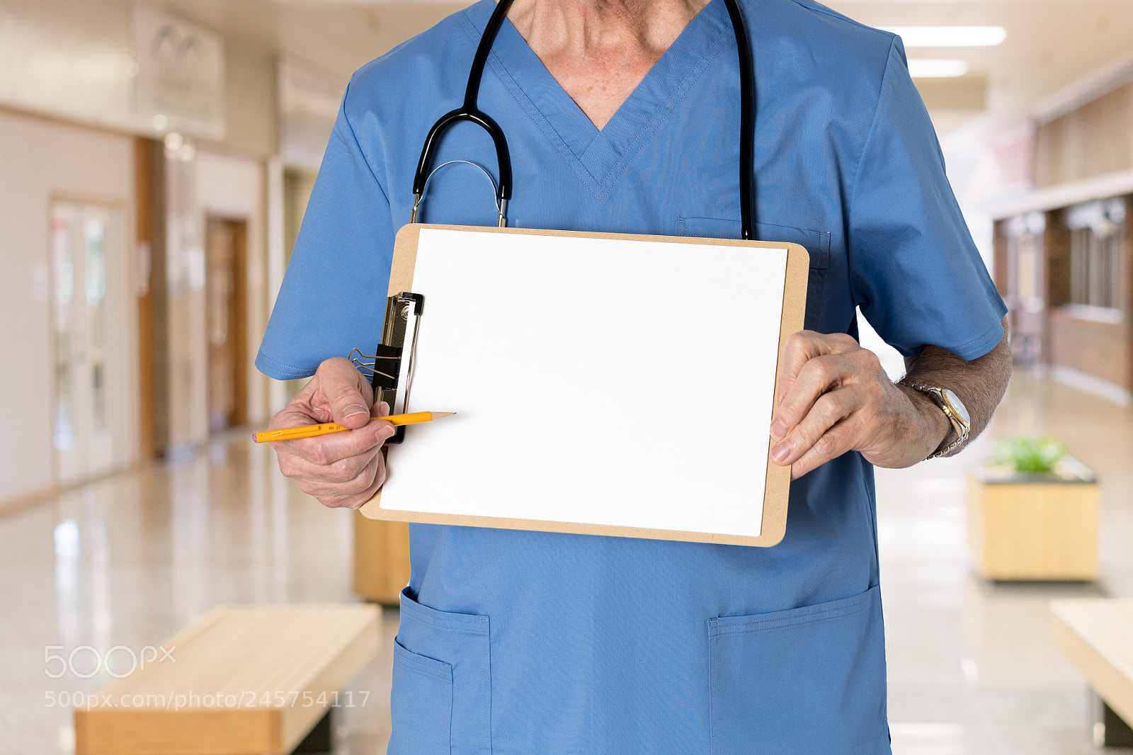 Sony a7R II sample photo. Senior doctor in scrubs photography
