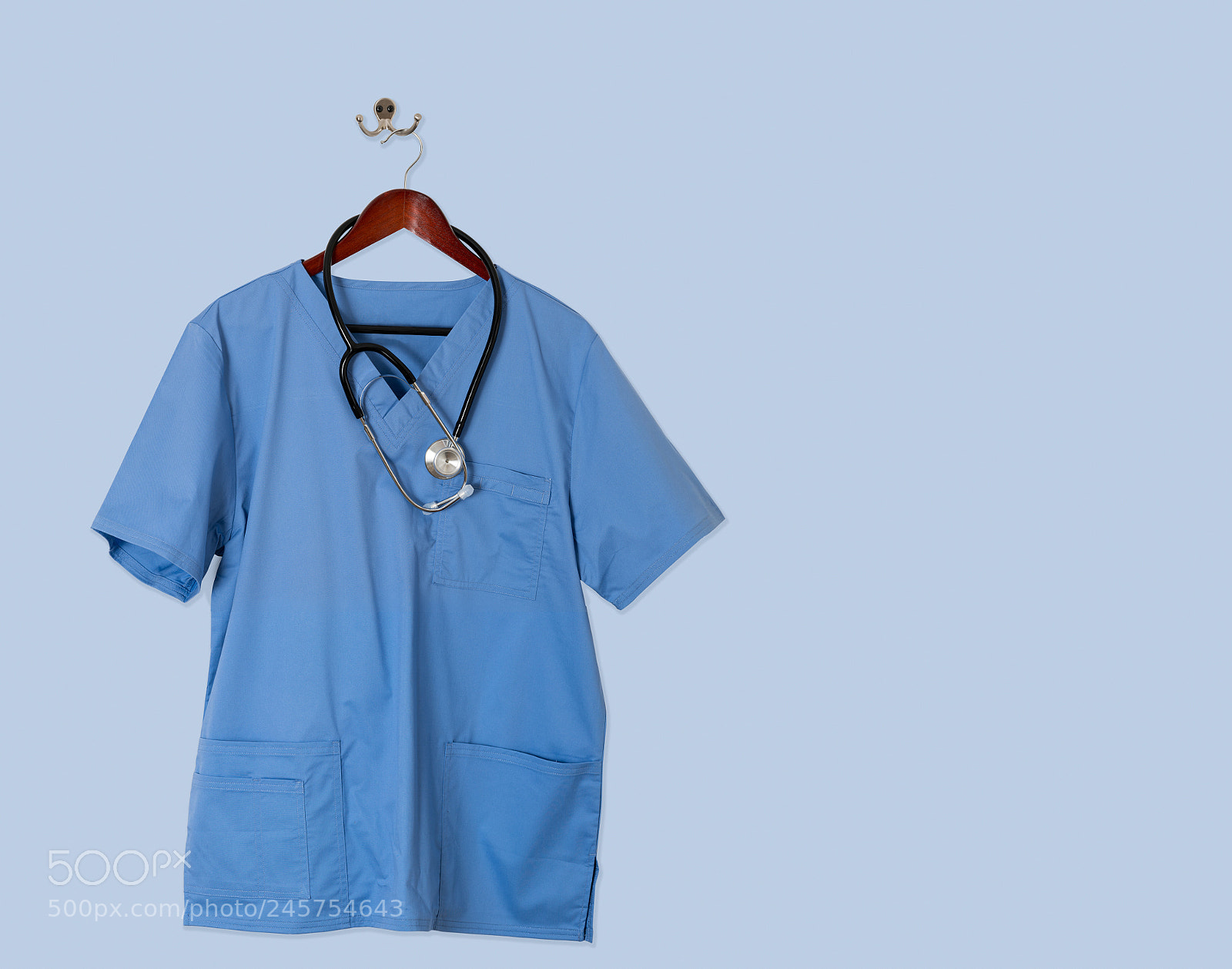 Sony a7R II sample photo. Blue scrubs shirt for photography