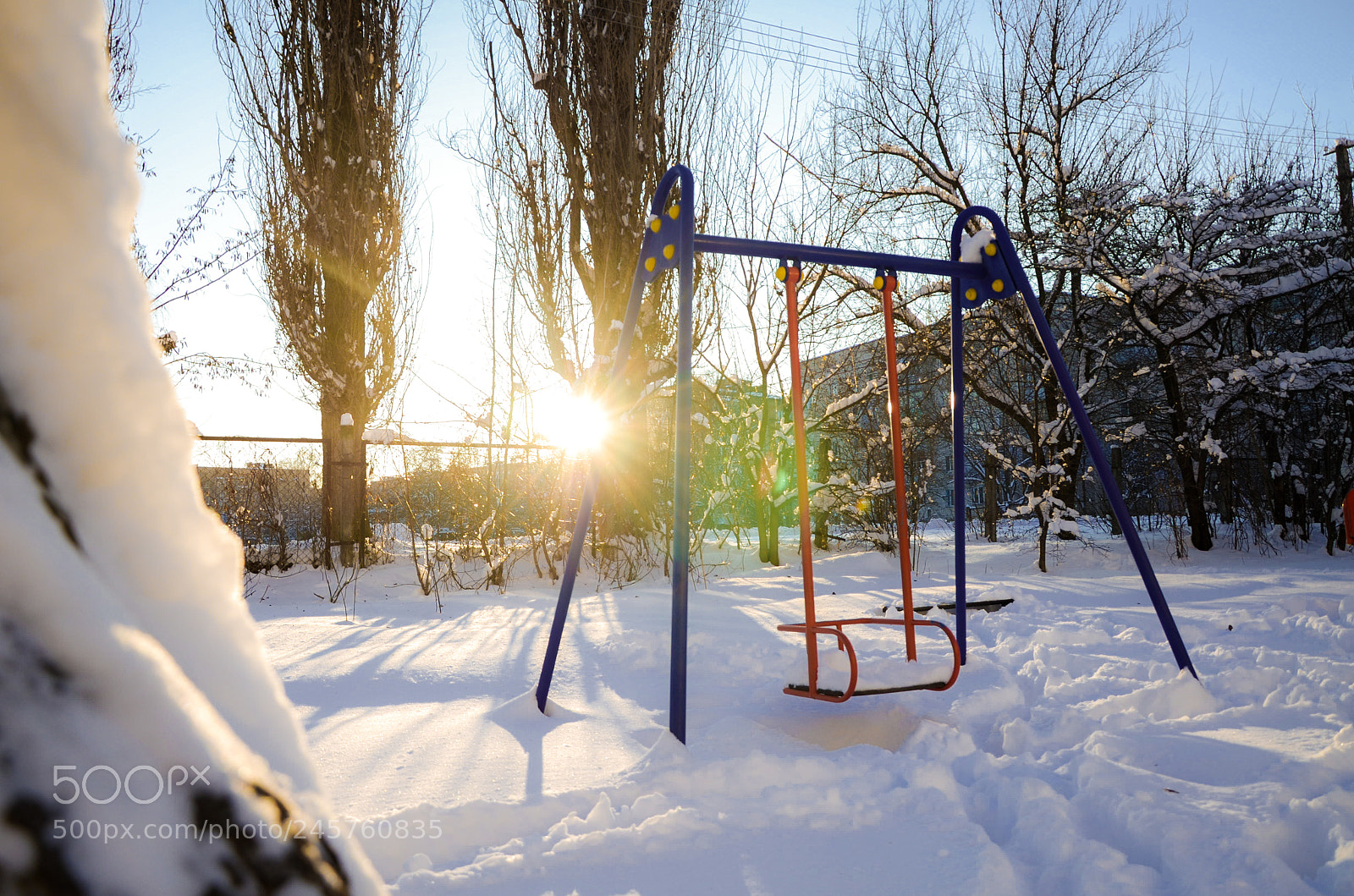 Nikon D5100 sample photo. Alone swing is waiting photography