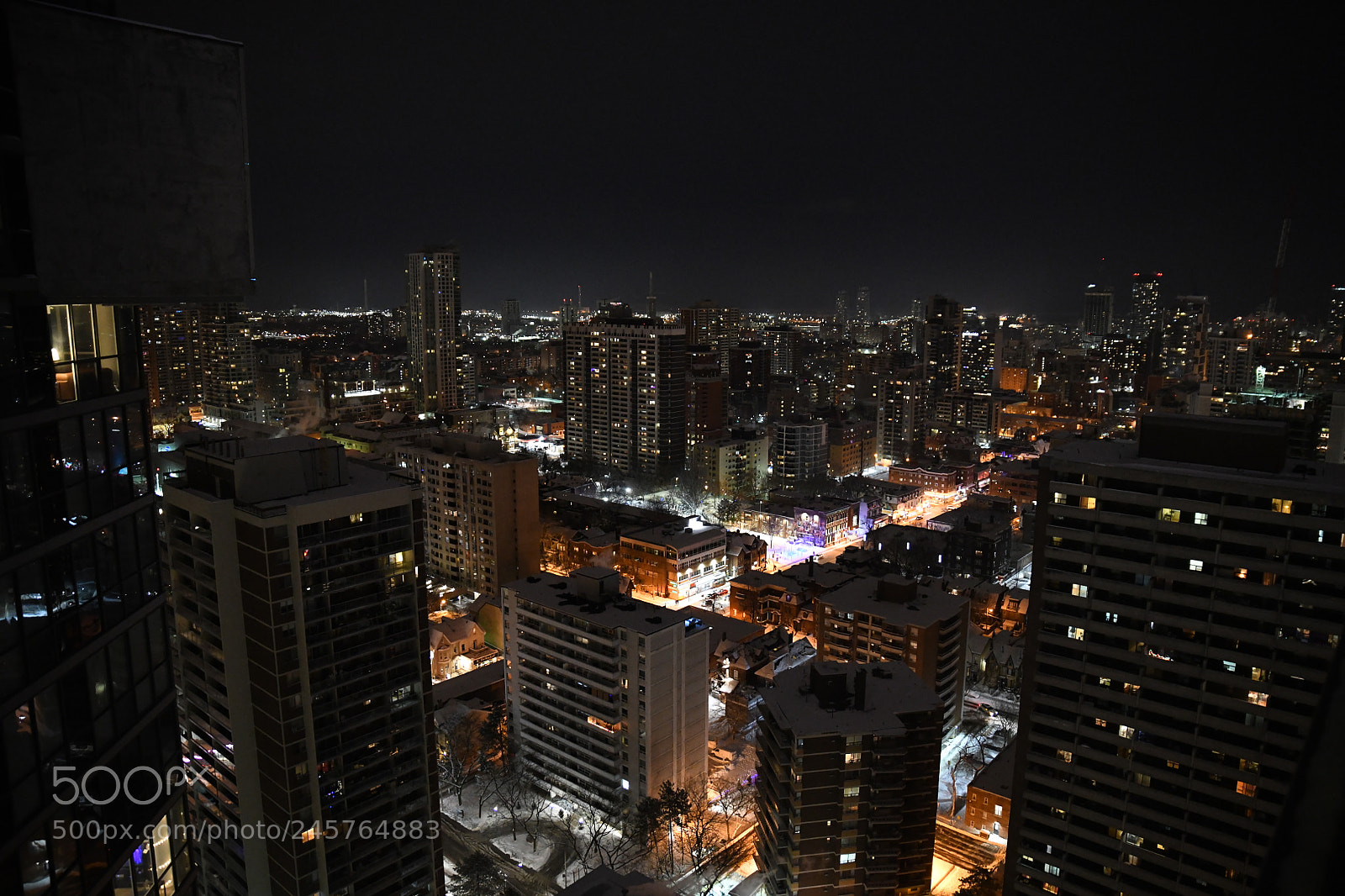 Nikon D850 sample photo. Night in downtown toronto photography