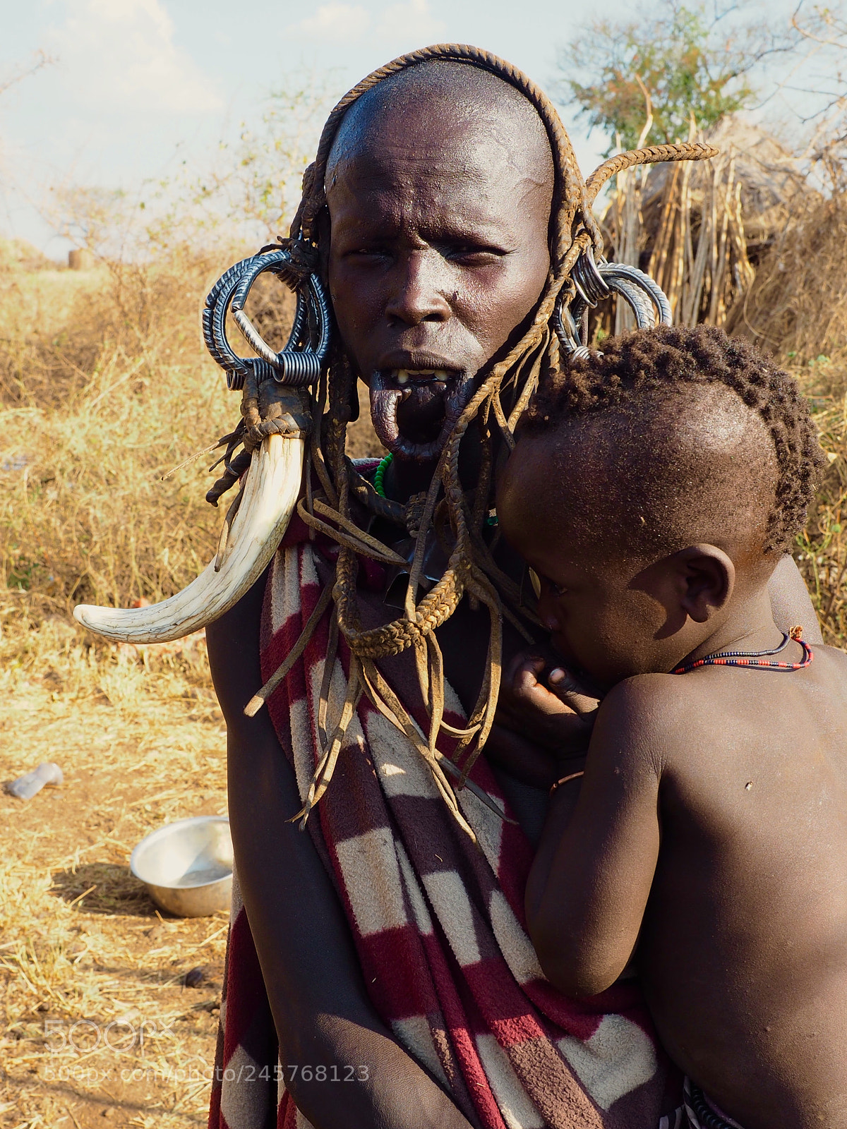 Olympus OM-D E-M5 II sample photo. Mursi woman photography