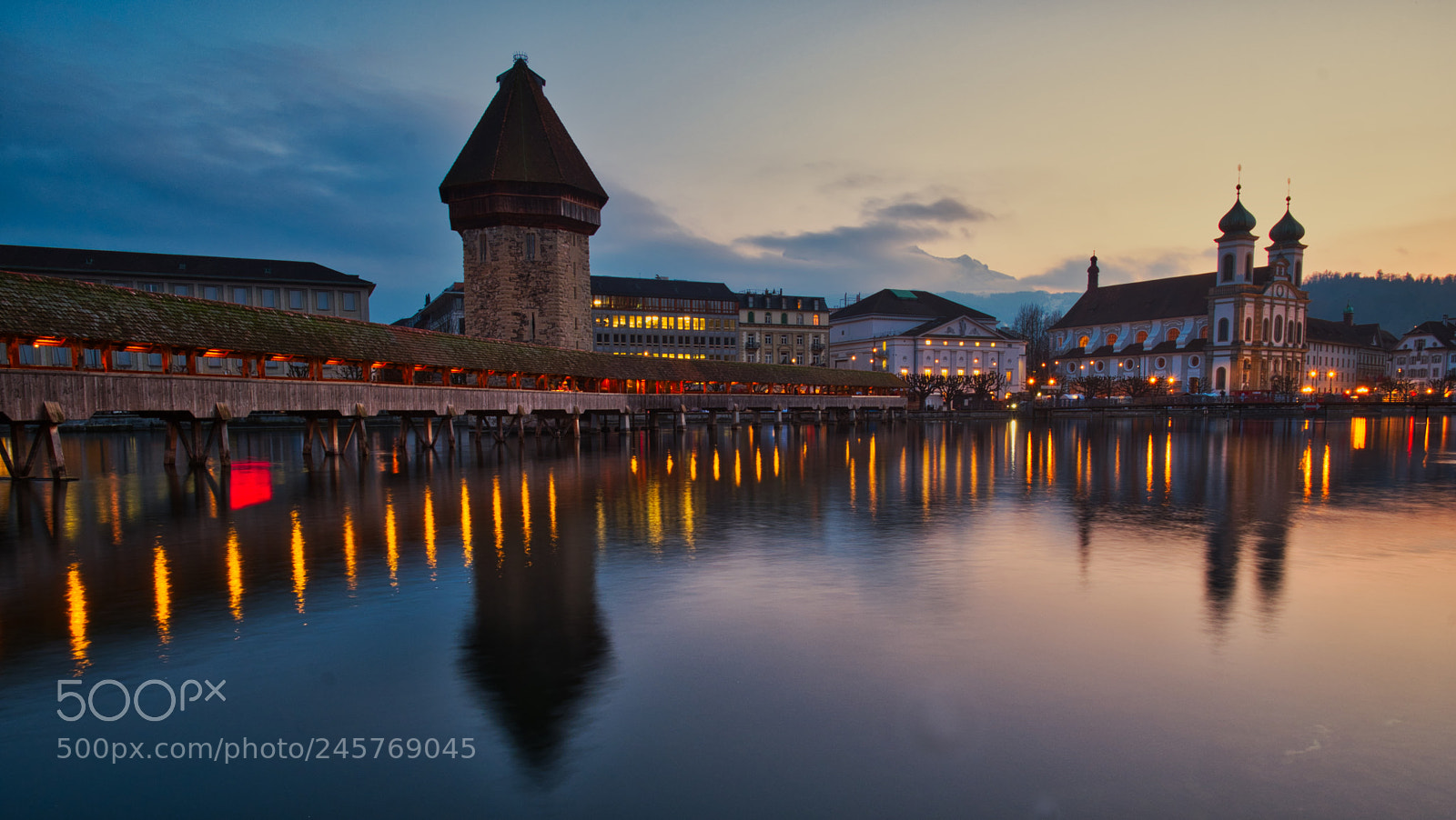 Fujifilm X-Pro2 sample photo. Kapellbridge with jesuitenchurche photography