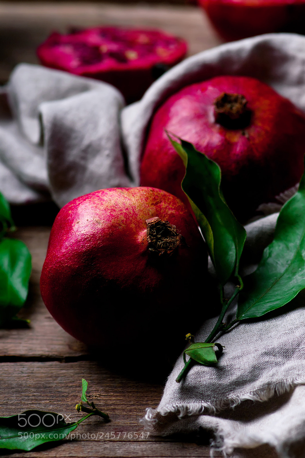 Nikon D3100 sample photo. Fresh organic jucy pomegranate.selective photography