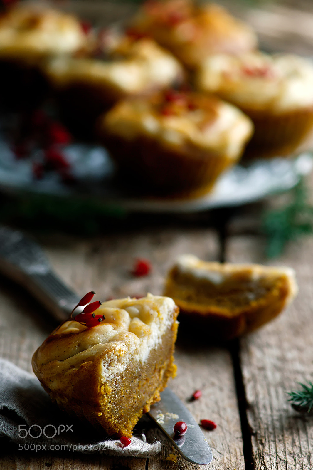 Nikon D3100 sample photo. Pumpkin cream cheese swirl photography