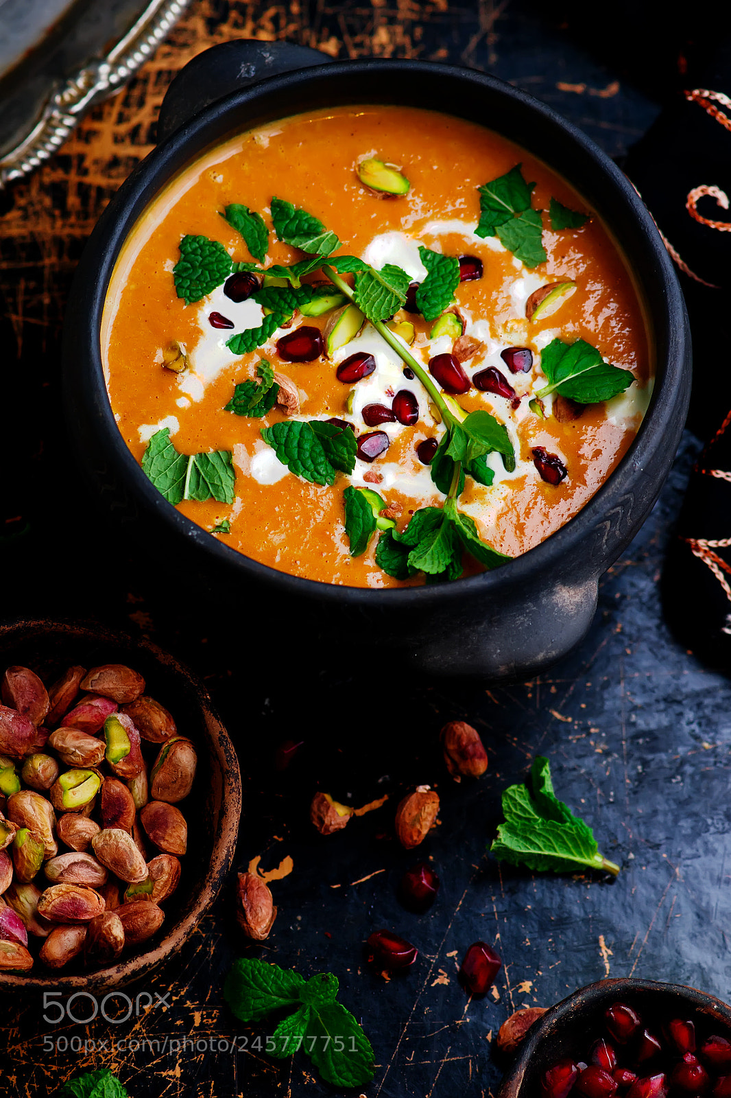 Nikon D3100 sample photo. Moroccan roasted pumpkin soup photography