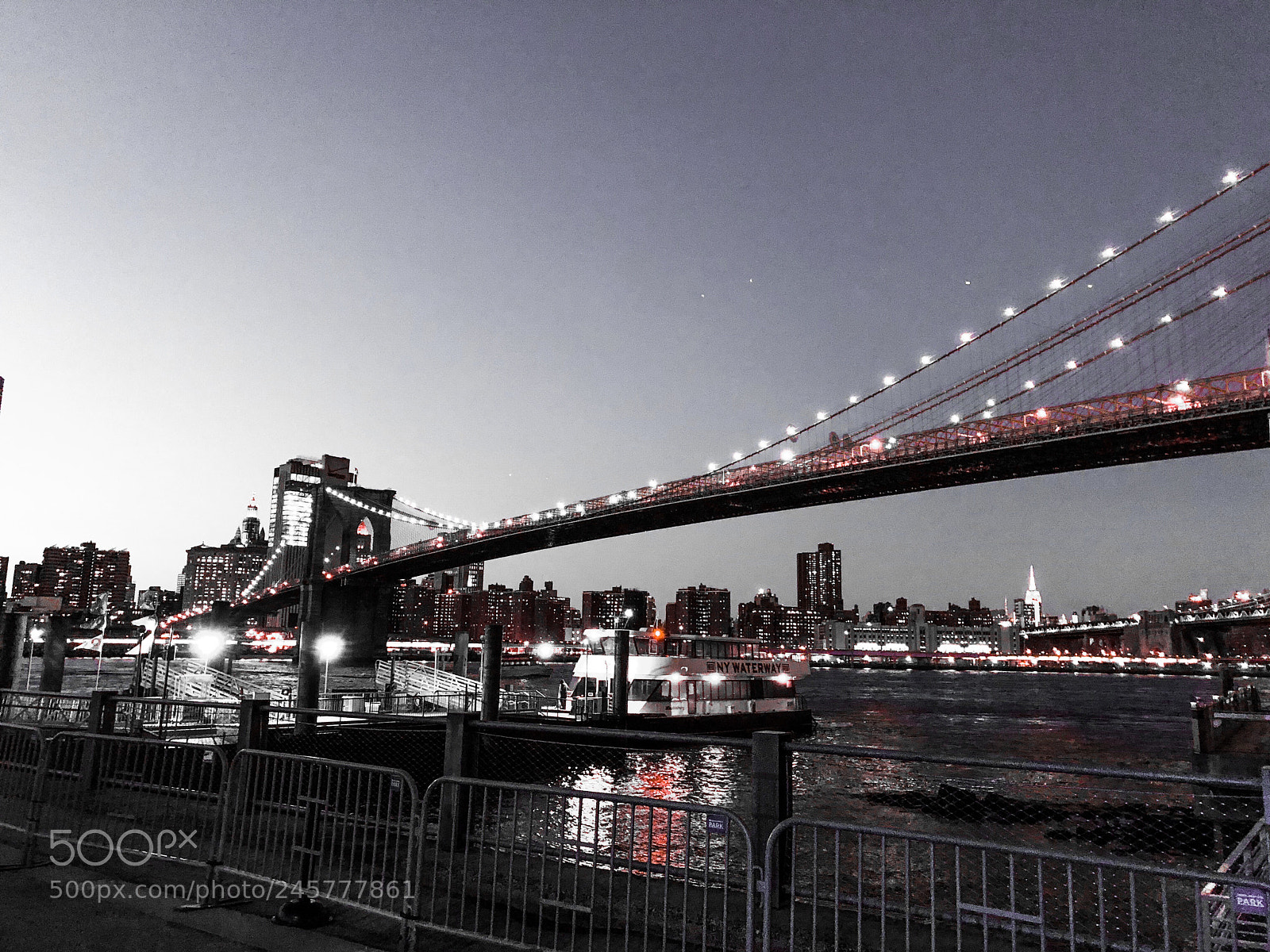 Apple iPhone X sample photo. Brooklyn bridge at sunset photography