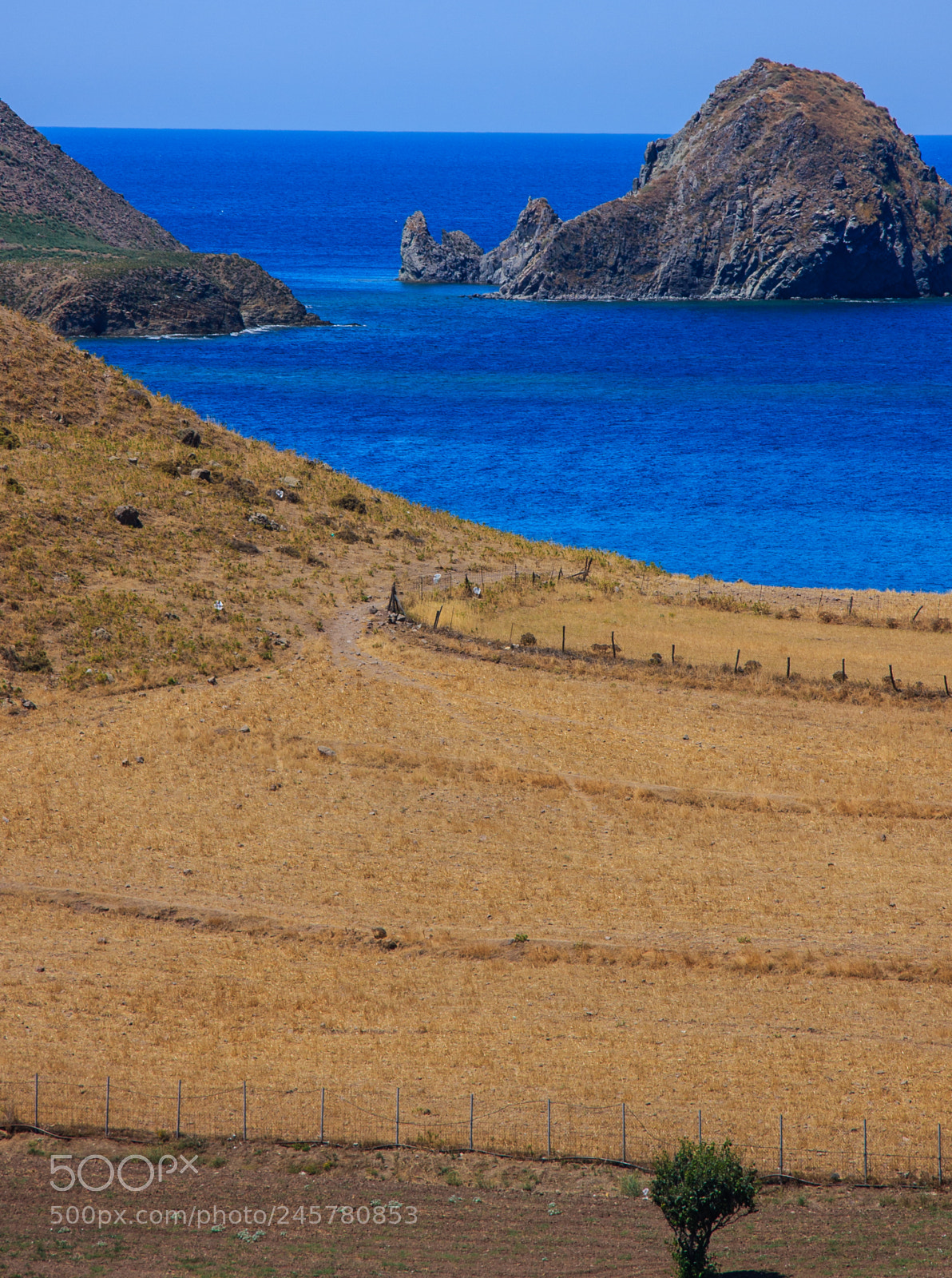 Canon EOS 40D sample photo. Coastline fields lemnos limnos photography