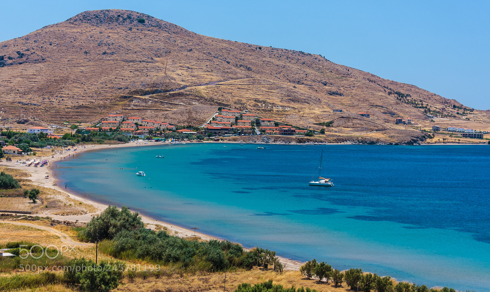 Canon EOS 40D sample photo. Plati beach bay lemnos photography