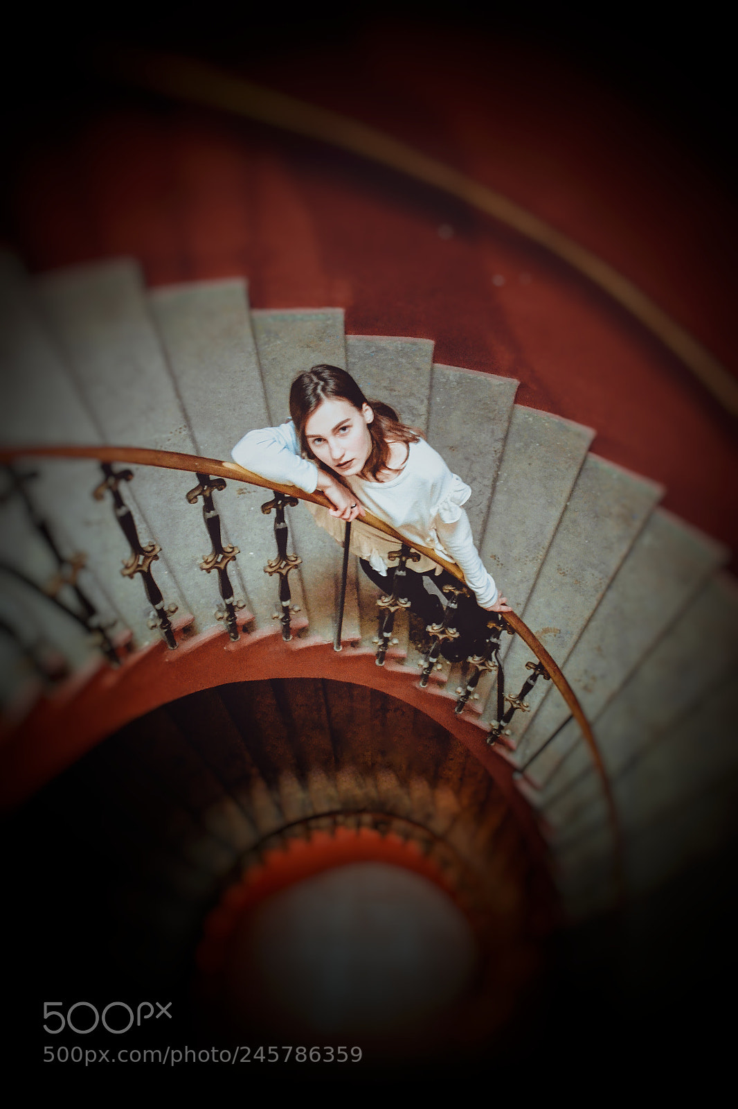 Nikon D3100 sample photo. Vignette stairs photography