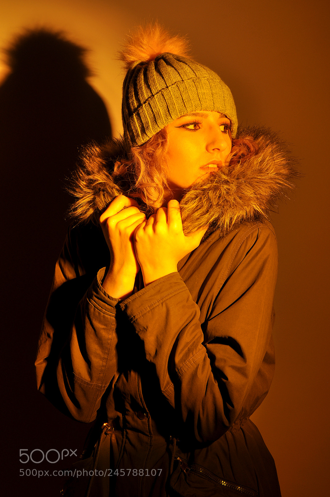 Nikon D90 sample photo. Orange colour gel lighting photography