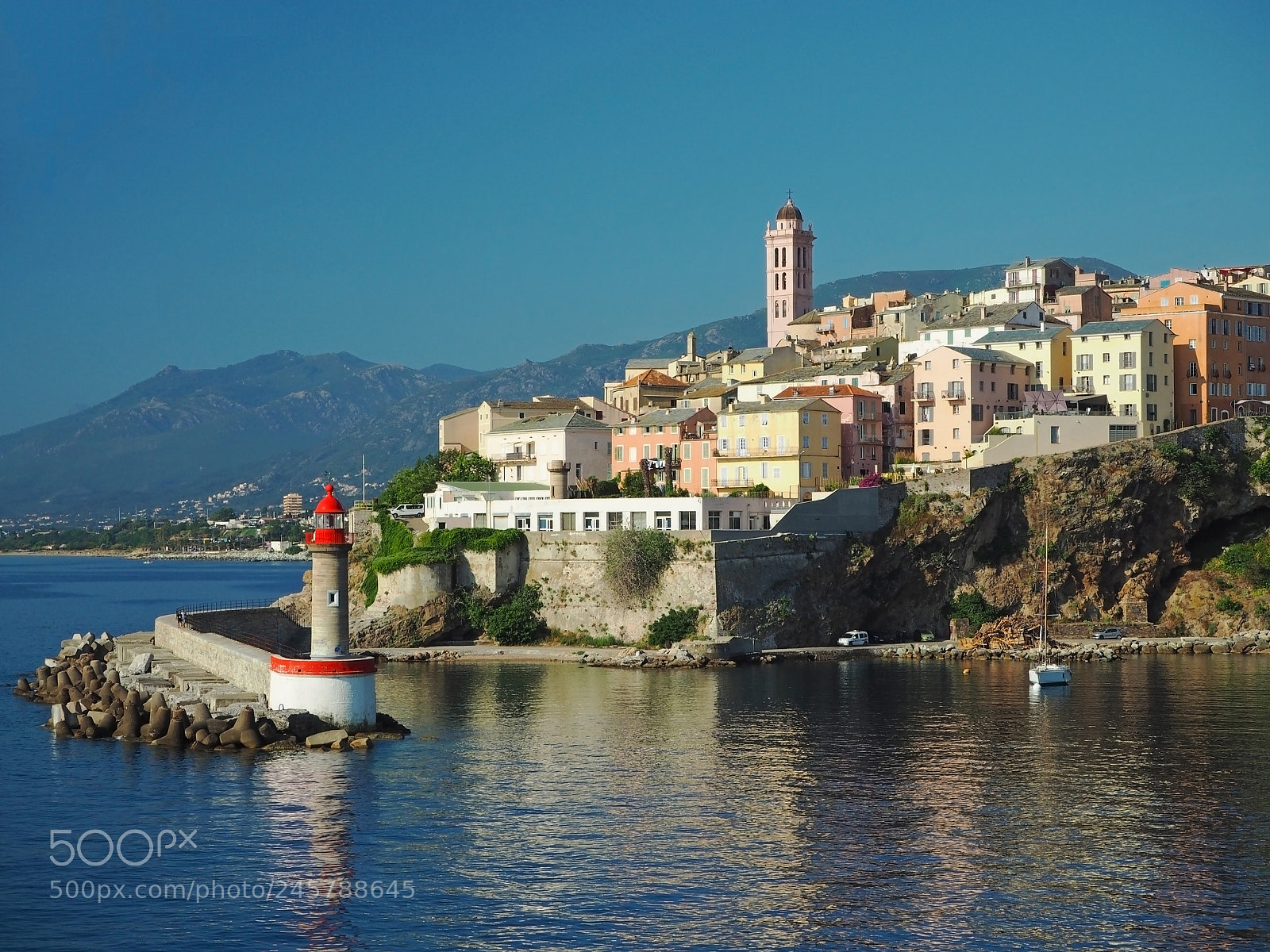 Olympus OM-D E-M10 sample photo. Corsica bastia port view photography
