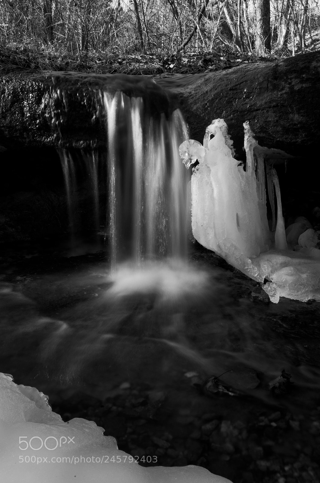 Pentax K-x sample photo. Ice & water fall photography
