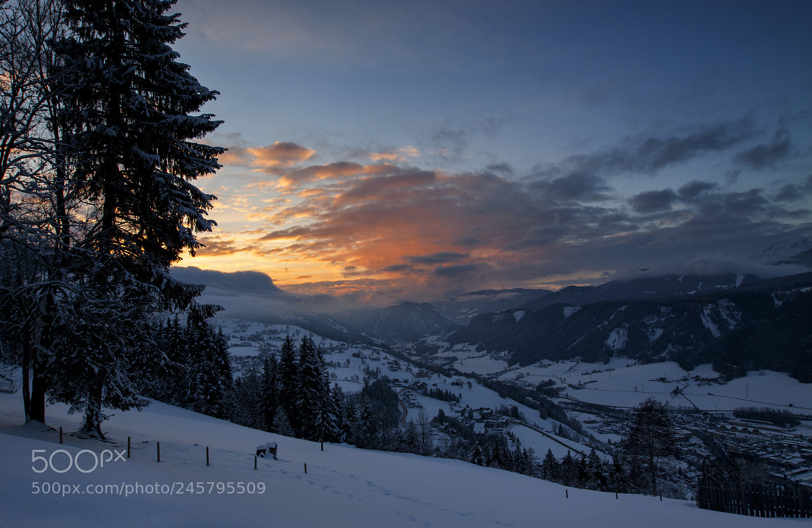 Canon EOS 50D sample photo. Winter sunset photography