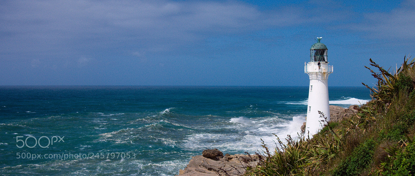 Panasonic Lumix DMC-GF1 sample photo. Sunny castlepoint lighthouse photography