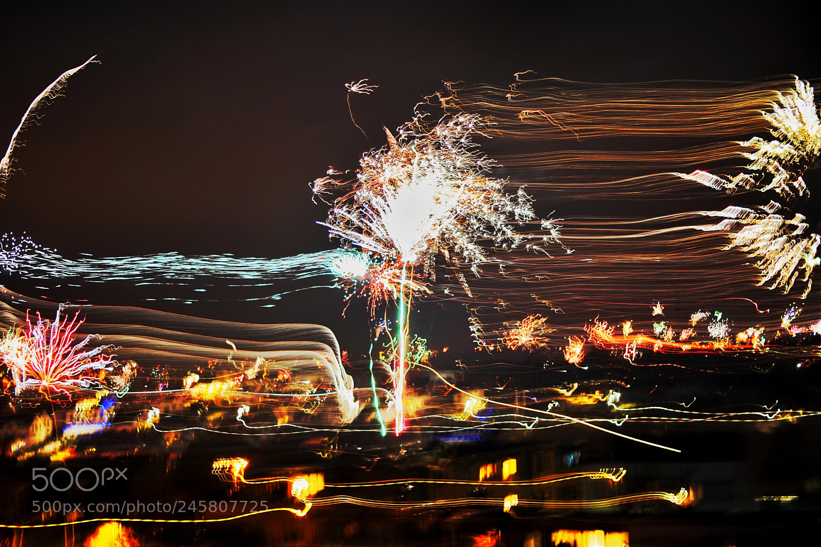 Sony a6300 sample photo. Abstract firework photography