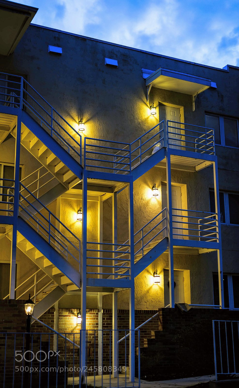 Nikon D700 sample photo. Illuminated stairs photography