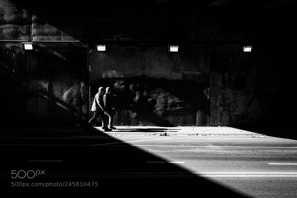 Nikon D600 sample photo. Elderly couple walks sunday photography