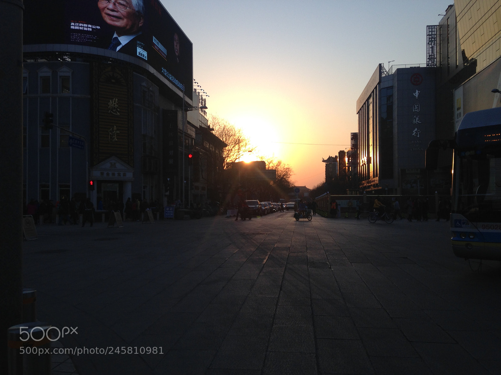 Apple iPhone 5c sample photo. Wangfujing sunset. 王府井大街 photography