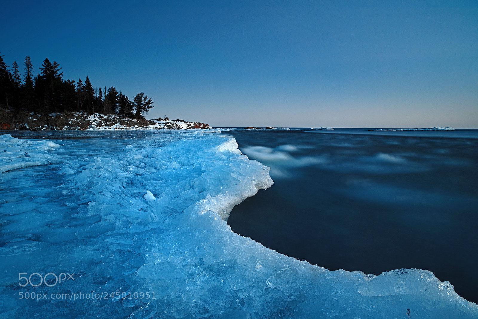 Nikon D810 sample photo. Waves breaking on ice photography