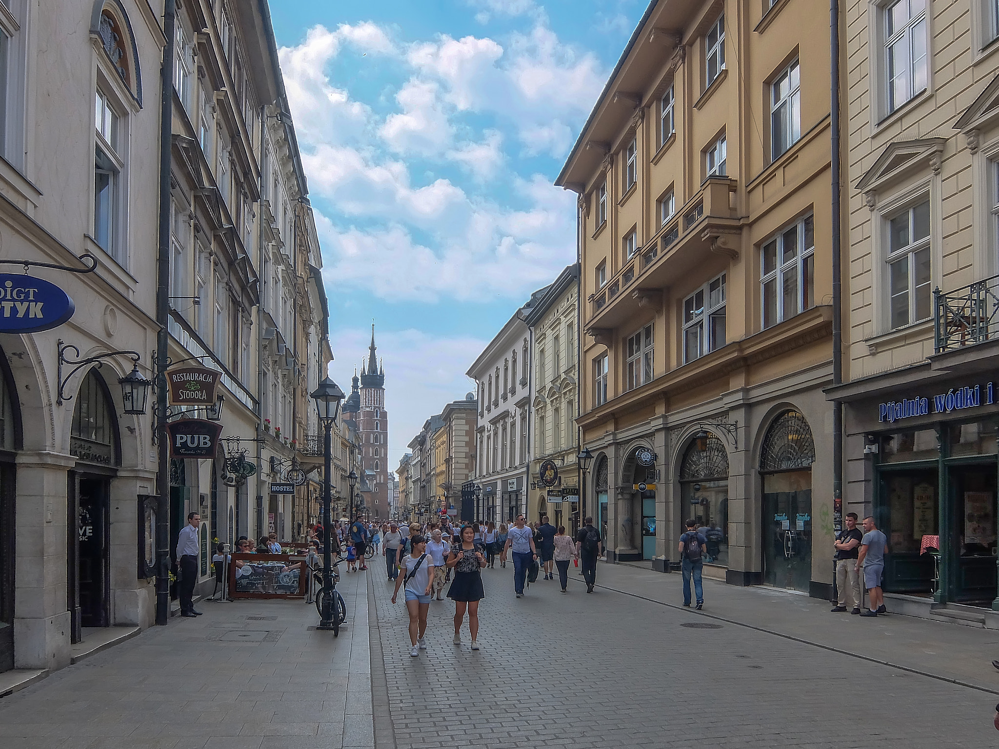 Fujifilm XQ1 sample photo. A street of old krakov. poland. photography