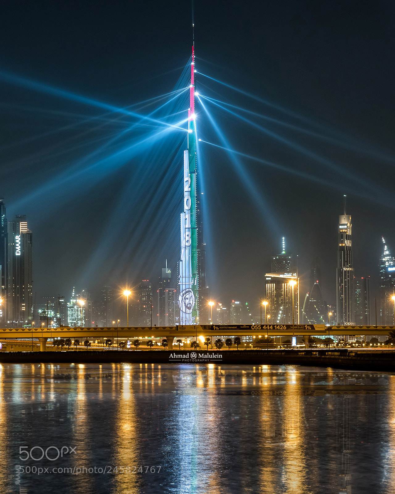 Nikon D7500 sample photo. The burj lightshow photography