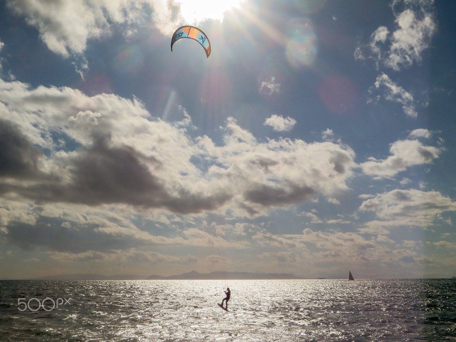 Canon PowerShot SX280 HS sample photo. Kite surfer jump photography
