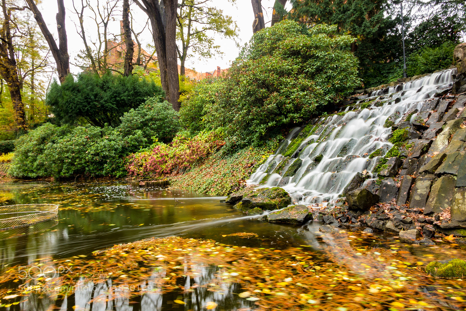 Canon PowerShot G1 X Mark II sample photo. Waterfall in an arboretum photography