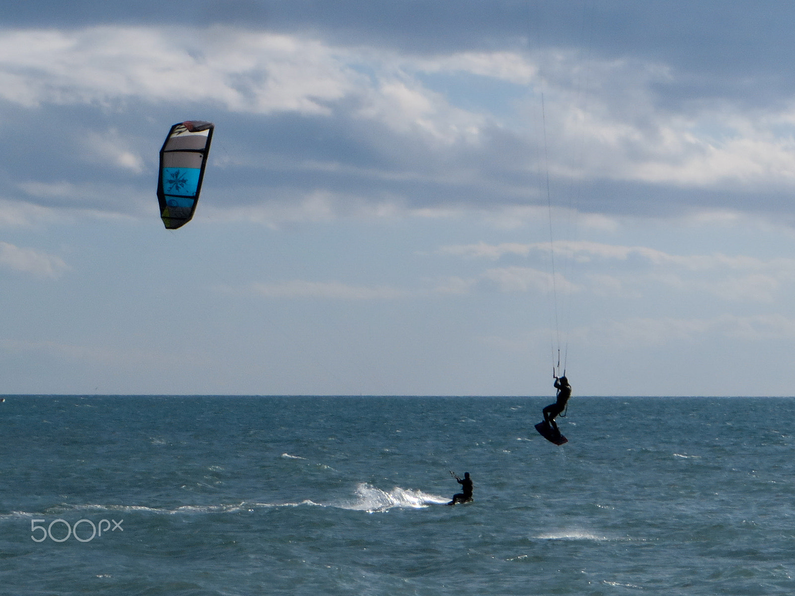 Canon PowerShot SX280 HS sample photo. Kite surfers photography