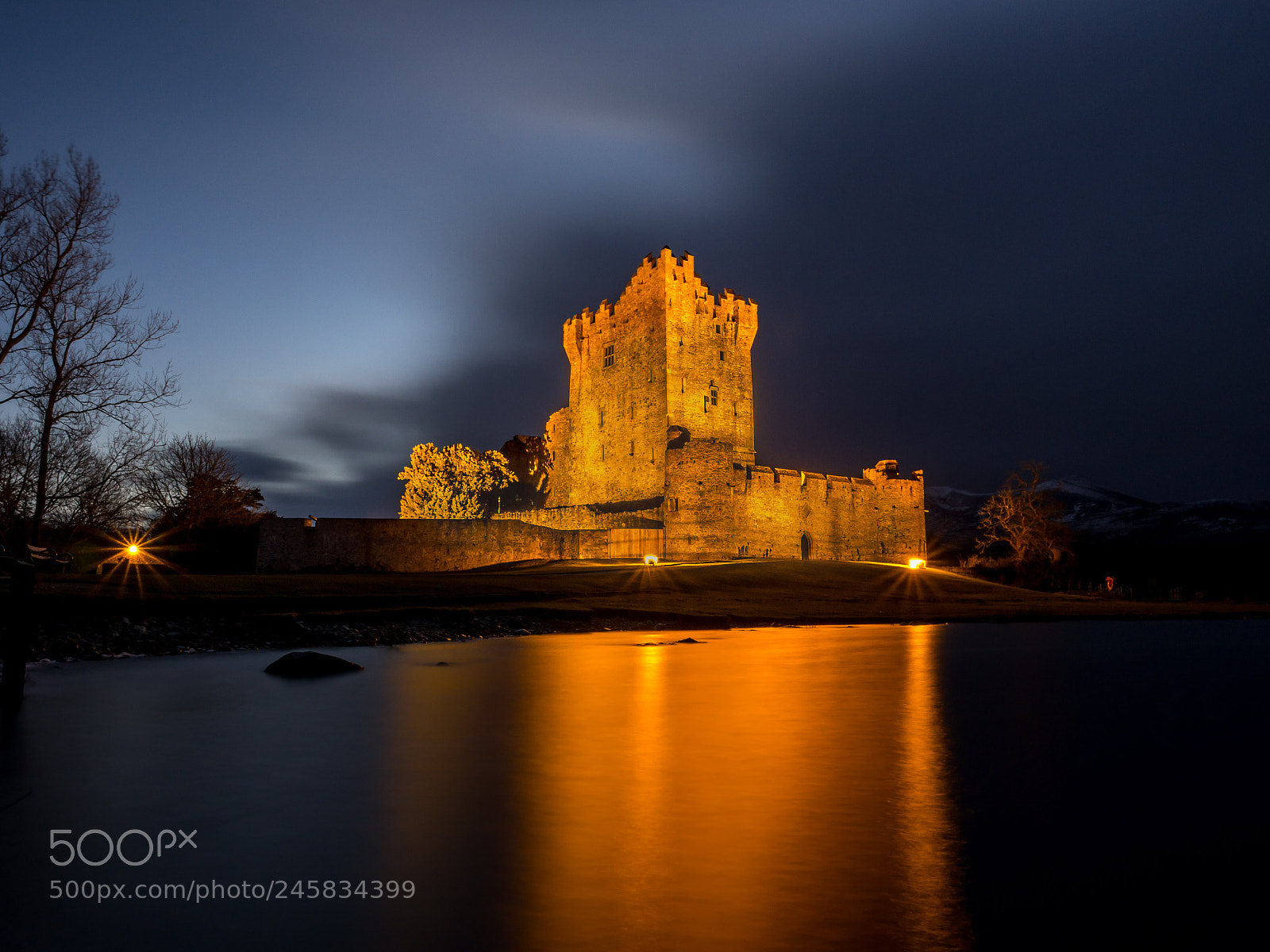 Olympus OM-D E-M10 III sample photo. Ross castle sunset photography