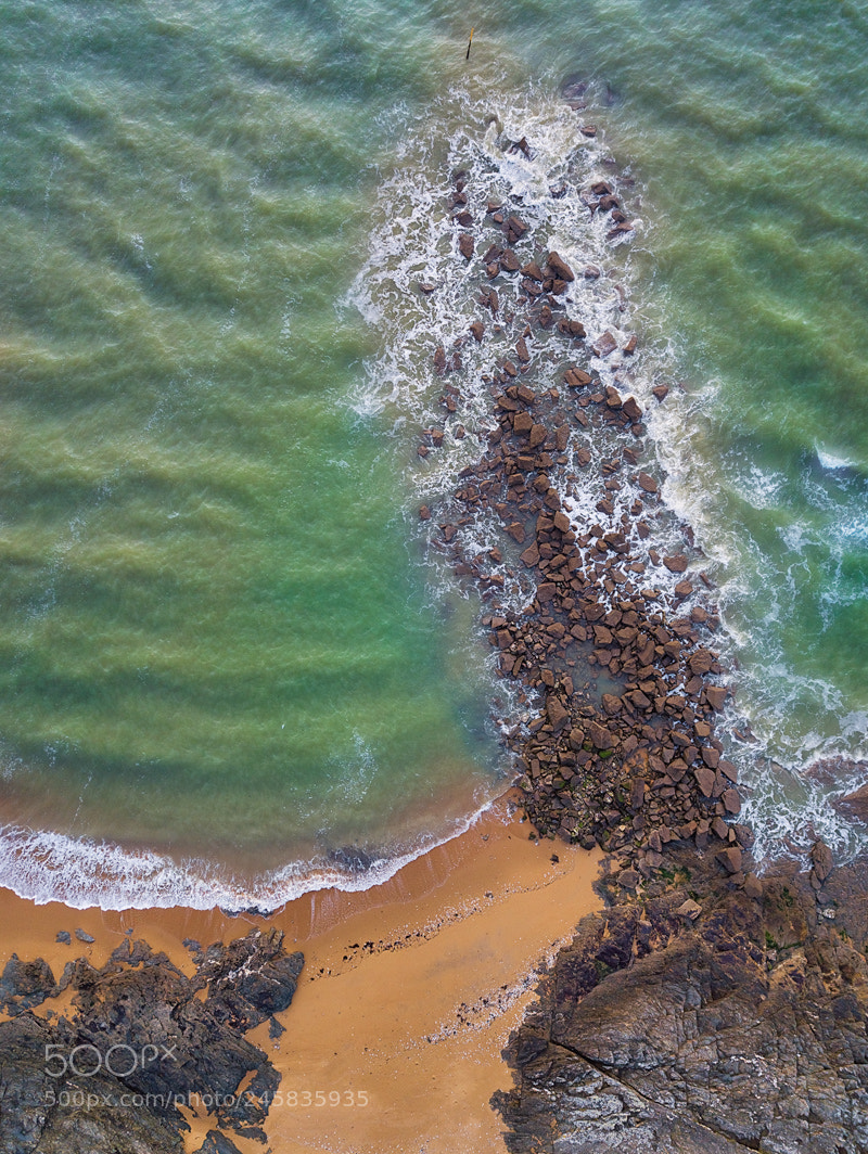 DJI FC220 sample photo. Les pierres en mer photography