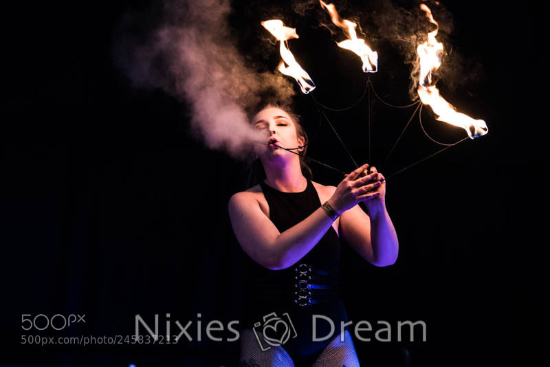 Nikon D810 sample photo. Fire dancer photography