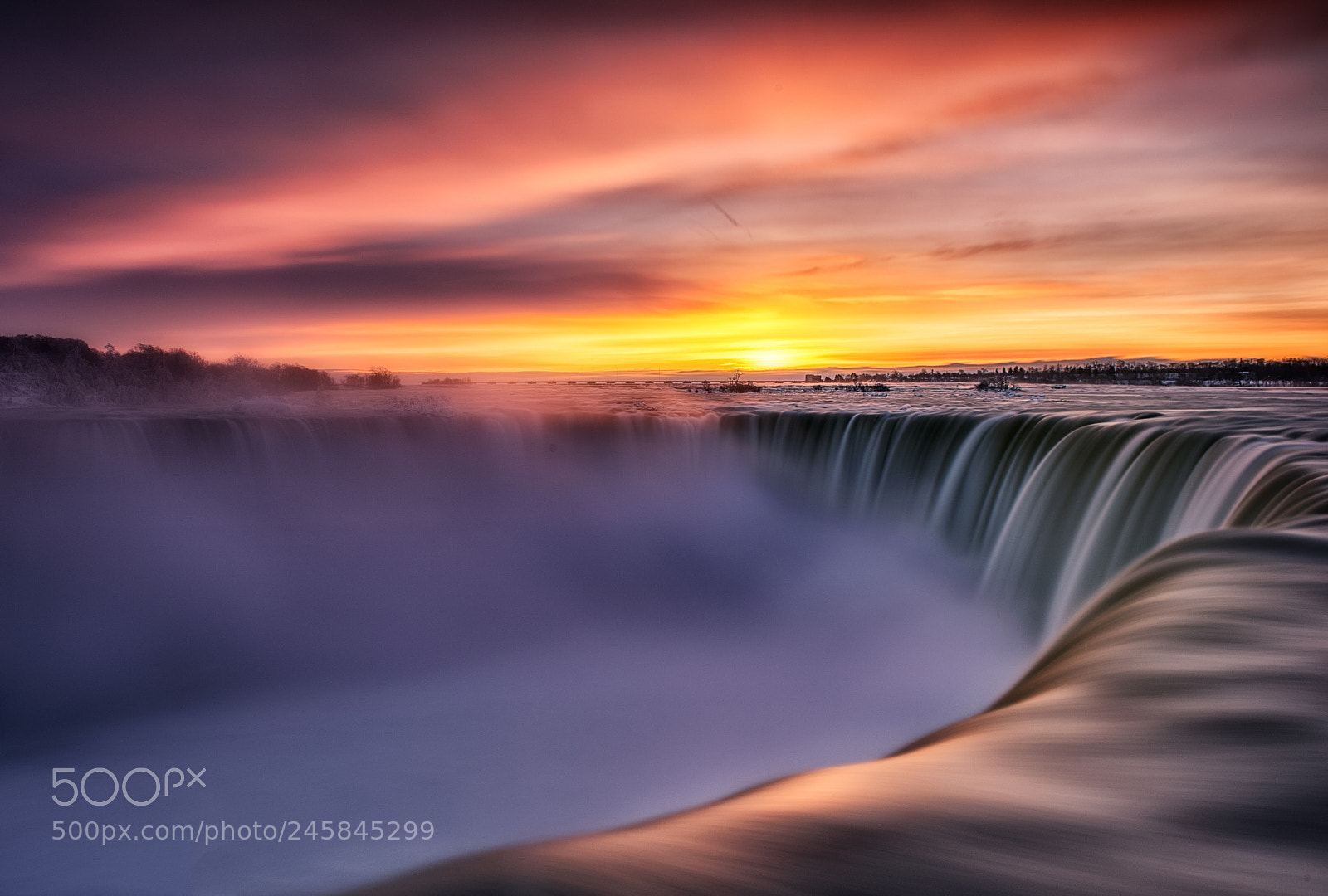Nikon D810 sample photo. Sunrise at niagara falls photography